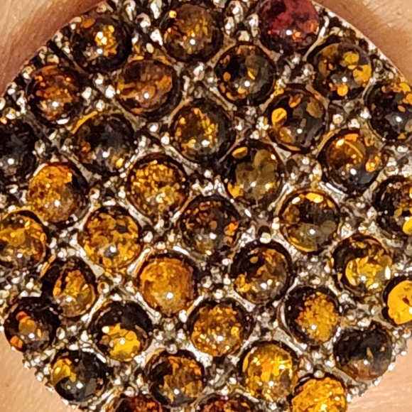 Handmade heavy genuine Baltic Amber and Sterling Silver cuff Bracelet New 26.5 G - Picture 10 of 16